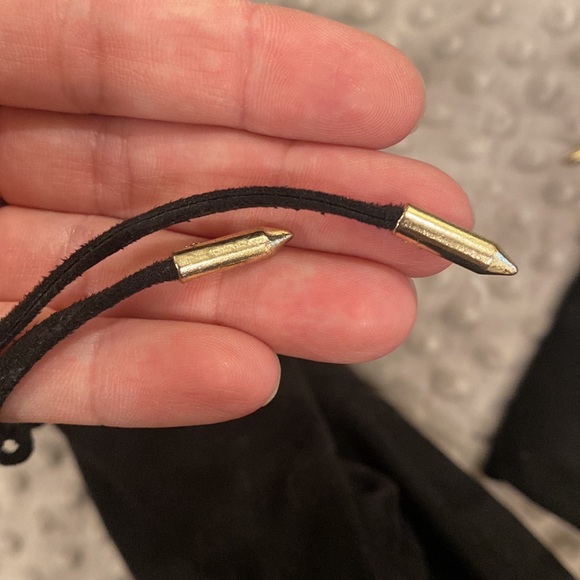 Black suede over the knee boots - Picture 9 of 11